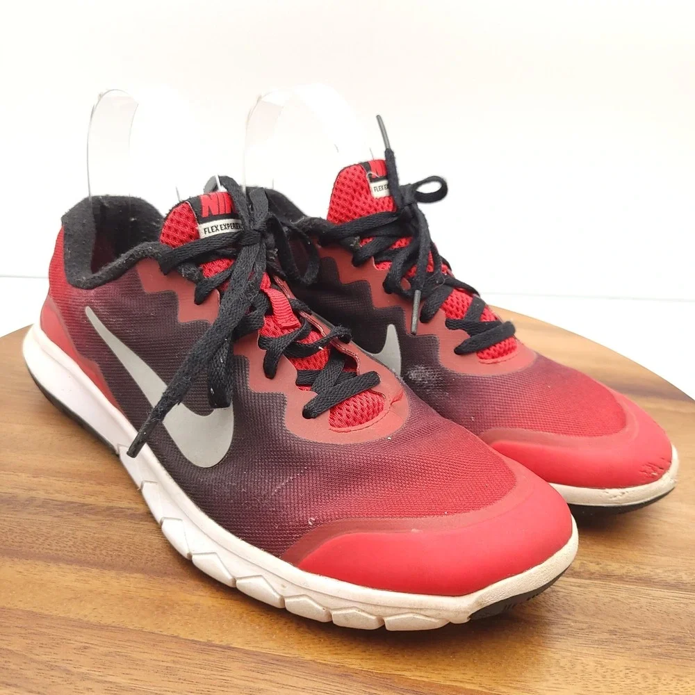 Nike Flex Experience RN 4 Running Shoes Boys 7 Y Sneakers Red‎ 749811-600